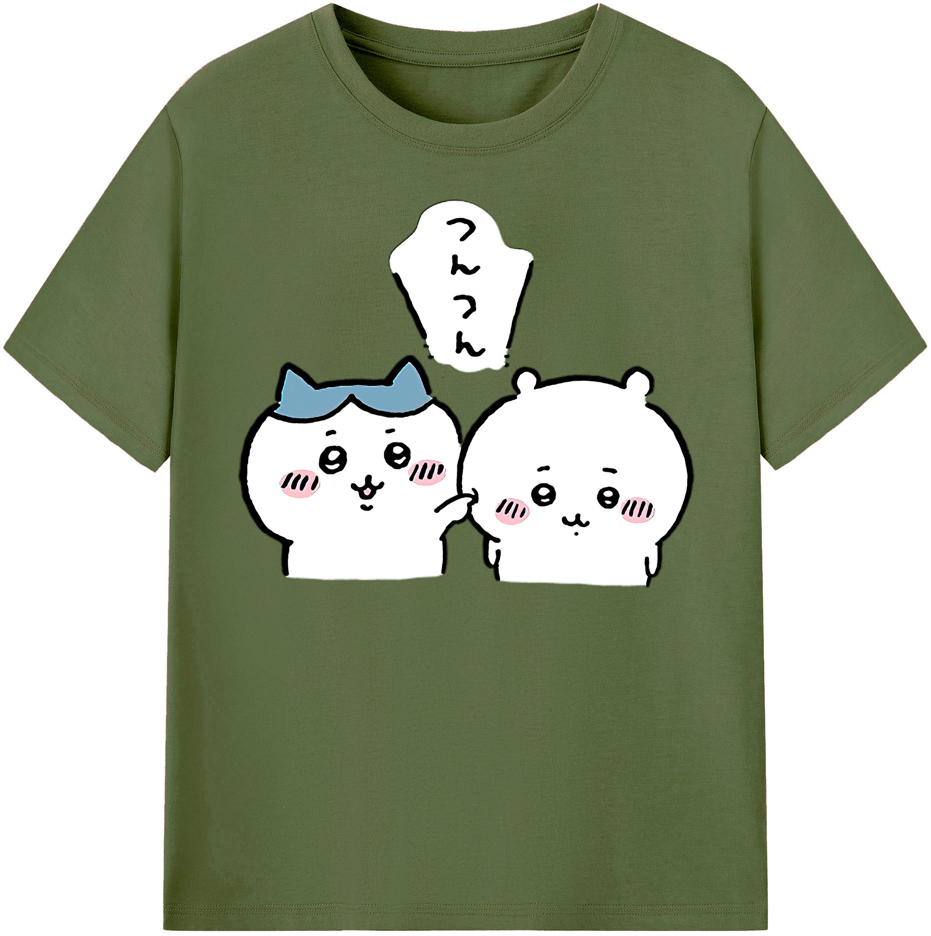 （画像用） ちいかわ ちいかわ Chii-kawa chiikawa 綿100％半袖Tシャツ（フロントプリント）
